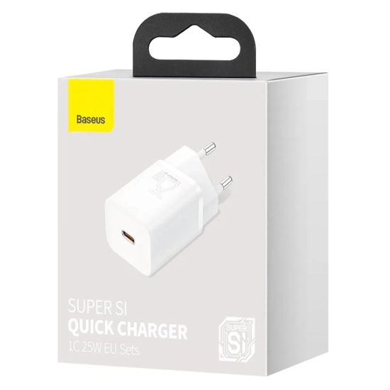 Baseus Super Si ładowarka sieciowa 25 W USB-C biała