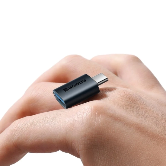 Baseus Ingenuity ZJJQ000003 adapter USB-C na USB-A niebieski