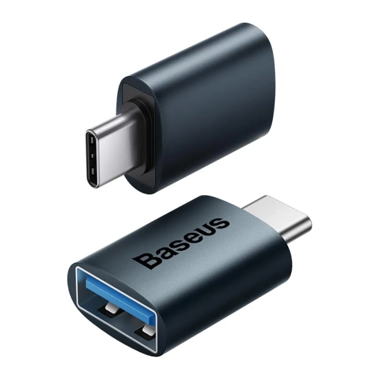 Baseus Ingenuity ZJJQ000003 adapter USB-C na USB-A niebieski