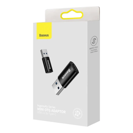Baseus Ingenuity ZJJQ000101 adapter USB-A na USB-C czarny