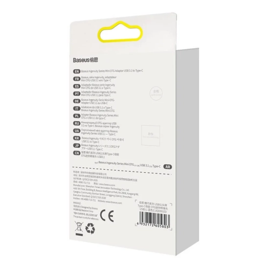 Baseus Ingenuity ZJJQ000103 adapter USB-A na USB-C niebieski