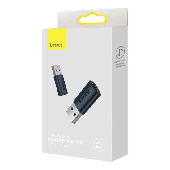 Baseus Ingenuity ZJJQ000103 adapter USB-A na USB-C niebieski