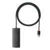 Hub USB Baseus Lite Series 4× USB-A 3.0 5 Gb/s czarny
