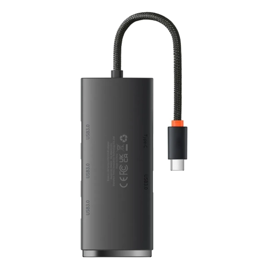 Baseus Hub USB-C Lite Series 4x USB 3.0 25 cm czarny