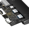 Hub USB-C Baseus Lite Series 6w1 HDMI SD/TF czarny