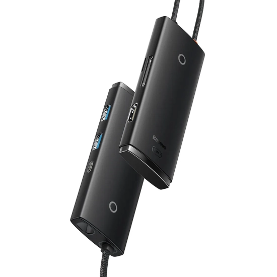 Baseus Hub USB-C Lite Series 6w1 HDMI SD TF czarny
