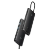 Czarny hub Baseus Lite Series 6w1 USB-C z HDMI, USB, PD oraz czytnikami SD i TF.