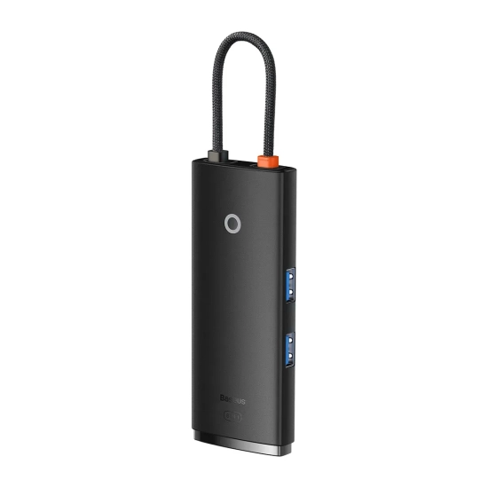 Hub USB-C Baseus Lite Series 6w1 HDMI PD SD/TF czarny