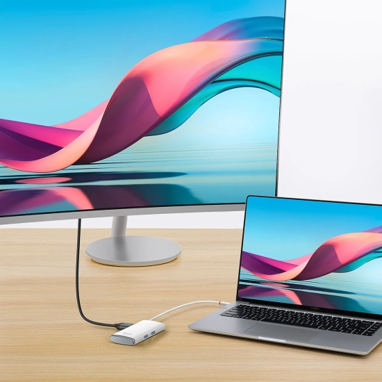 Baseus Hub USB-C Lite Series HDMI PD SD TF biały