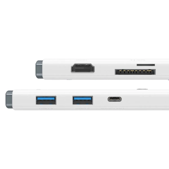 Baseus Hub USB-C Lite Series HDMI PD SD TF biały