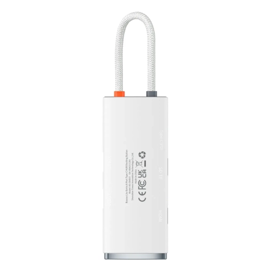 Baseus Hub USB-C Lite Series HDMI PD SD TF biały