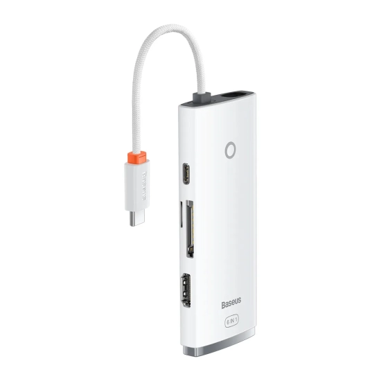 Baseus Hub USB-C Lite Series HDMI PD SD TF biały
