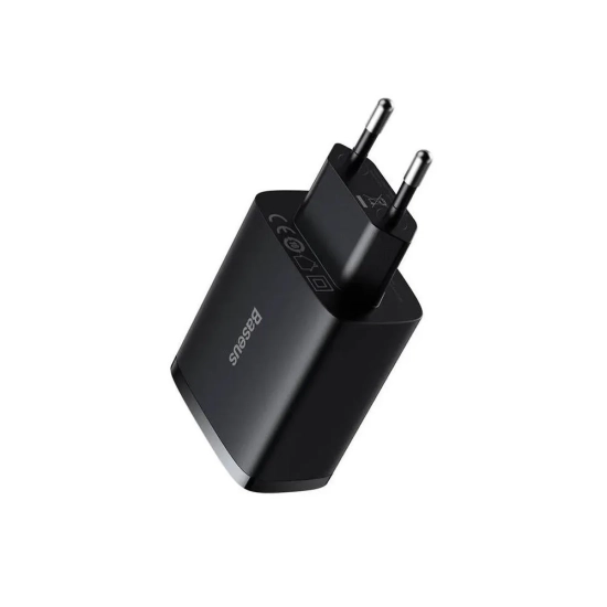 Baseus Compact ładowarka sieciowa 17 W USB czarna