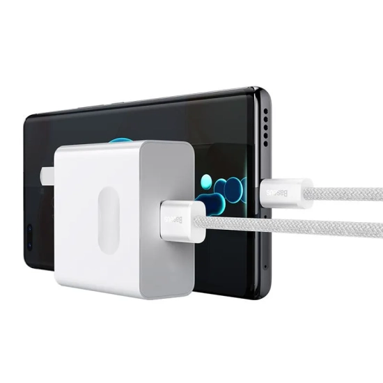 Baseus Kabel Dynamic USB-C–USB-C 100 W 1 m biały