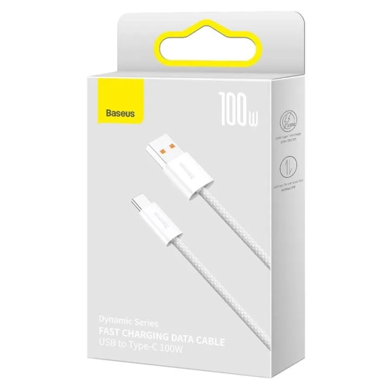 Baseus Kabel Dynamic USB-C–USB-C 100 W 1 m biały