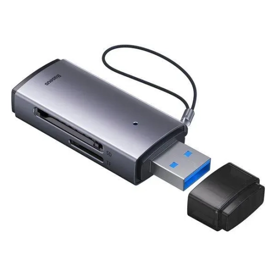 Czytnik kart Baseus Lite Series USB 3.0 SD/TF szary