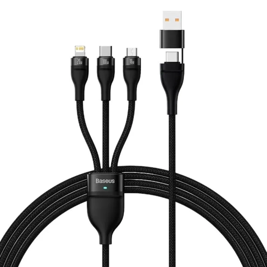 Kabel Baseus Flash Series II 4w1 100W 1,2 m czarny