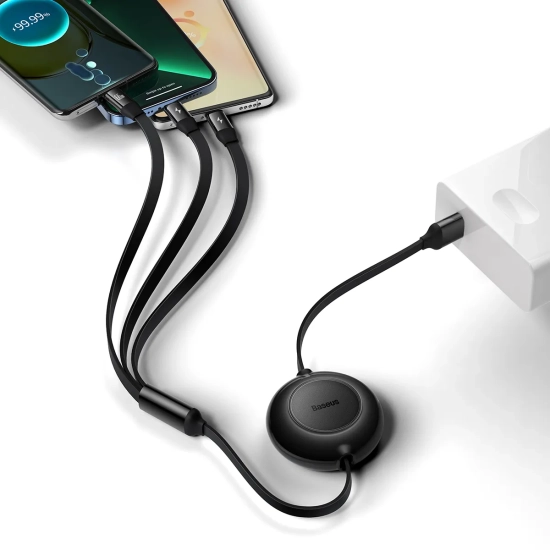 Baseus Kabel Bright Mirror 2 USB-A–Micro USB/Lightning/USB-C 66 W 1,1 m
