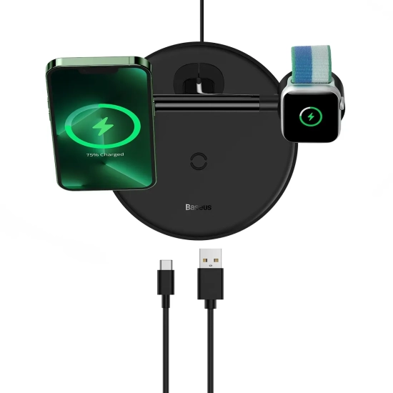 3w1 stojak ładowarka indukcyjna do iPhone Apple Watch AirPods + kabel