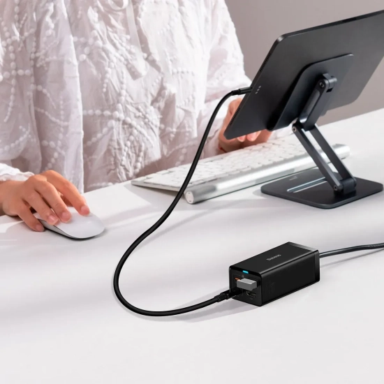 2w1 Ładowarka sieciowa GaN5 Pro + HUB konwerter HDMI 4K 2x USB-C USB-A