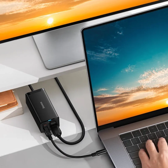 Baseus GaN5 Pro ładowarka sieciowa 2x USB-C czarna