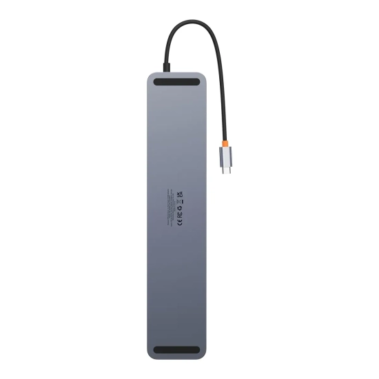 Hub USB-C Baseus EliteJoy Gen2 12w1 z podstawką szary