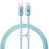 Kabel Baseus Crystal Shine USB-C – Lightning 20W 1,2 m niebieski