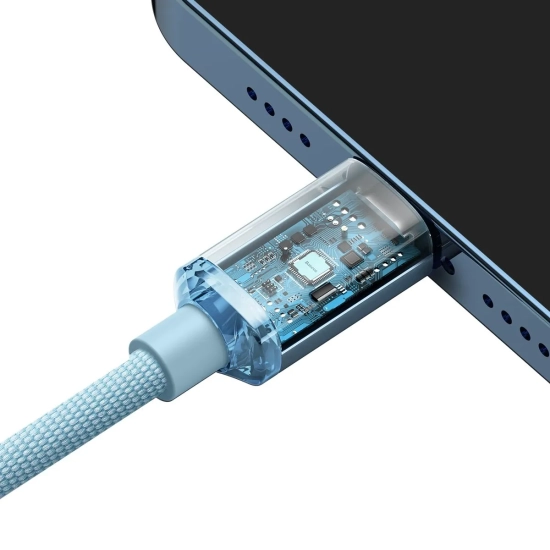 Baseus Crystal Shine USB-C – Lightning 20 W 1,2 m niebieski