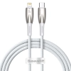 Baseus Glimmer Series USB-C – Lightning 20W 1 m biały – przewód ze złączami USB-C – Lightning w kolorze biały.