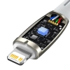 Baseus Glimmer Series USB-C – Lightning 20 W 1 m biały