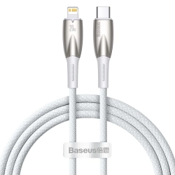 Baseus Glimmer Series USB-C – Lightning 20W 1 m biały – przewód ze złączami USB-C – Lightning w kolorze biały.