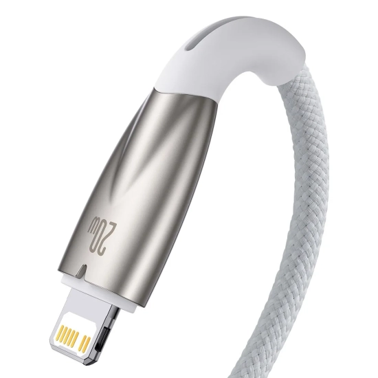 Baseus Glimmer Series USB-C – Lightning 20 W 1 m biały