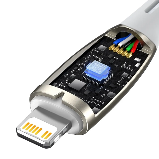 Baseus Glimmer Series USB-C – Lightning 20 W 1 m biały