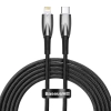 Baseus Glimmer Series USB-C – Lightning 20W 2 m czarny – przewód ze złączami USB-C – Lightning w kolorze czarny.
