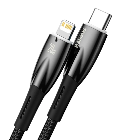 Baseus Glimmer Series USB-C – Lightning 20 W 2 m czarny