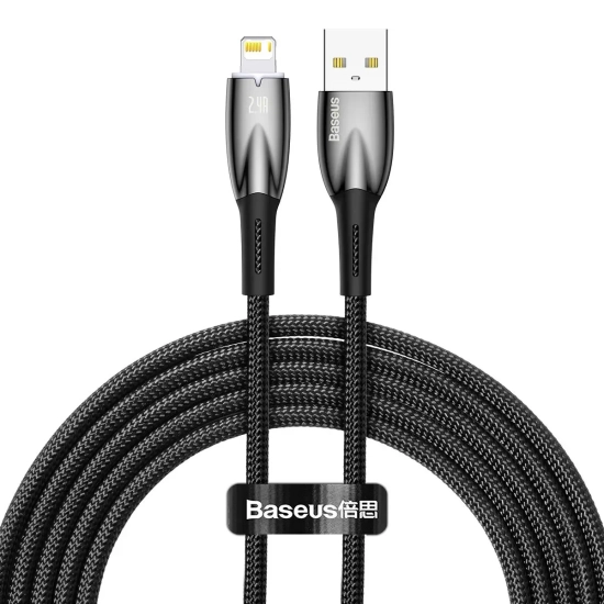 Kabel Baseus Glimmer USB-A – Lightning 2,4A 2 m czarny