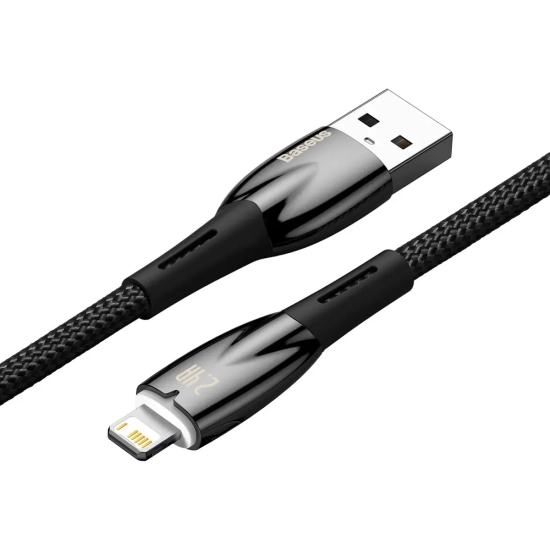 Kabel Baseus Glimmer USB-A – Lightning 2,4A 2 m czarny