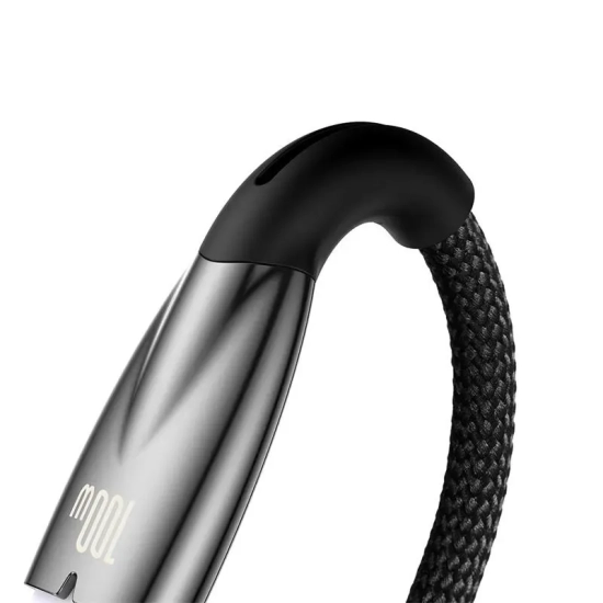 Kabel Baseus Glimmer USB-A–USB-C 100W 1 m czarny