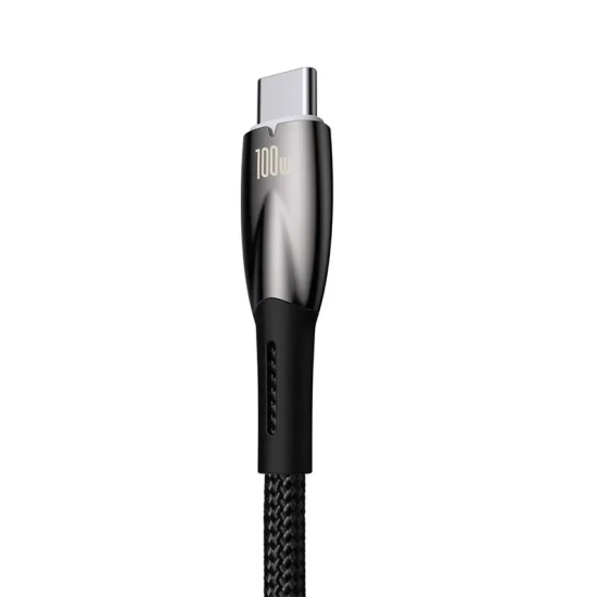 Kabel Baseus Glimmer USB-A–USB-C 100W 1 m czarny