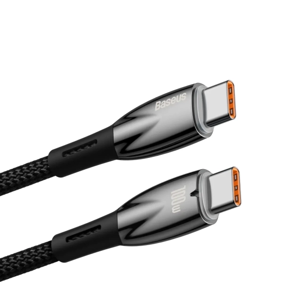 Kabel Baseus Glimmer USB-C – USB-C 100W 1 m czarny