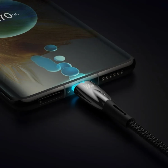 Kabel Baseus Glimmer USB-C – USB-C 100W 1 m czarny