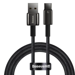 Kabel Baseus Tungsten USB-C–USB-C 100 W 1 m czarny – produkt w dokładnym wariancie wskazanym kodem CAWJ000001, zgodny z
