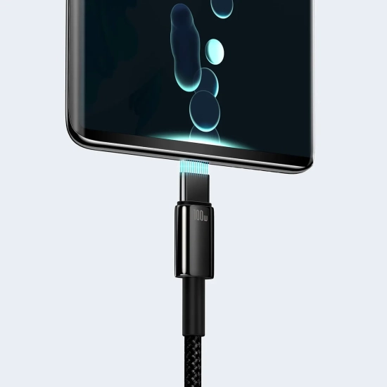 Baseus Kabel Tungsten USB-C–USB-C 100 W 1 m czarny