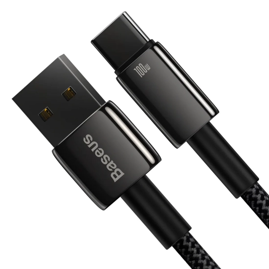 Baseus Kabel Tungsten USB-C–USB-C 100 W 1 m czarny