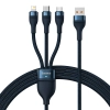 Kabel Baseus Flash Series II 3w1 66W 1,2 m niebieski