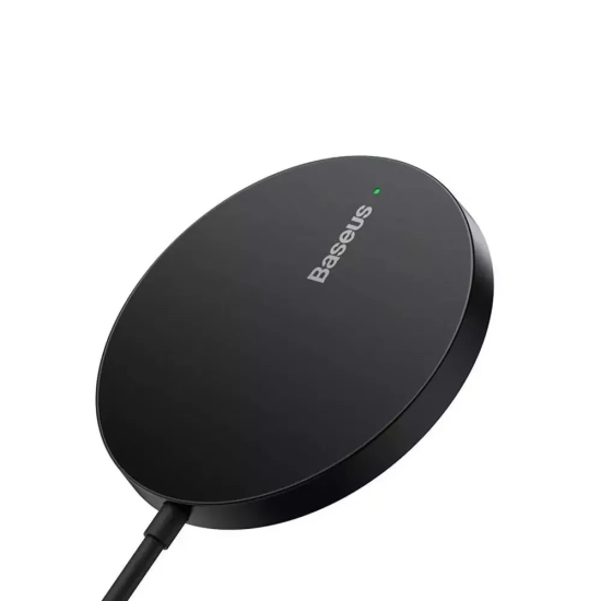 Baseus Simple Mini 3 ładowarka bezprzewodowa 15W czarna — wariant produktu marki Baseus, kolor czarny, moc do 15W.