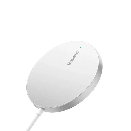 Baseus Simple Mini3 ładowarka bezprzewodowa 15W srebrna — wariant produktu marki Baseus, kolor srebrny, moc do 15W.