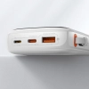 Baseus QC-PD-SCP-FCP powerbank 10000 mAh 20 W zwijany kabel biały