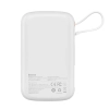 Baseus QC-PD-SCP-FCP powerbank 10000 mAh 20 W zwijany kabel biały