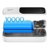 Baseus QC-PD-SCP-FCP powerbank 10000 mAh 20 W zwijany kabel biały